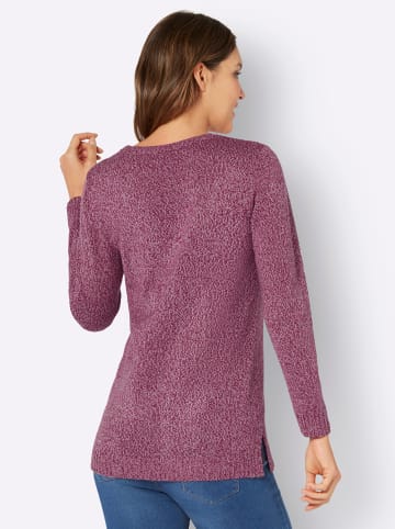 Sieh an! Long-Pullover in malve-meliert