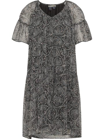 DreiMaster Vintage Damen Kleid in Schwarz Mehrfarbig