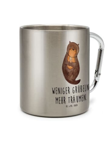Mr. & Mrs. Panda Kaffeetasse Otter Muschel mit Spruch in Silber