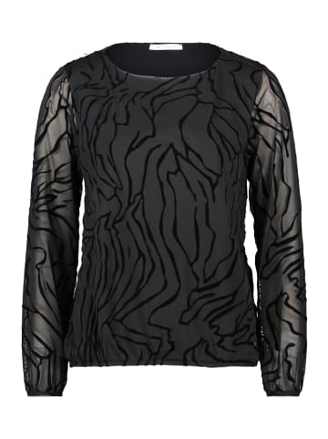 BETTY & CO Blusenshirt mit Raffung in Schwarz/Schwarz