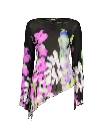 Desigual Schwarz Viskose Damen Langarmshirt
