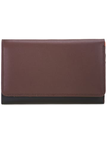 MYWALIT Medium Tri-fold Geldbörse I Leder 14 cm in cacao