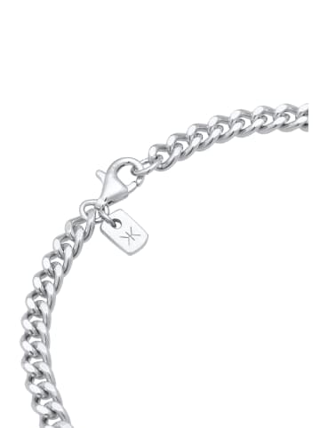 KUZZOI Armband 925 Sterling Silber mit Smiling Face, Smiling Face in Silber