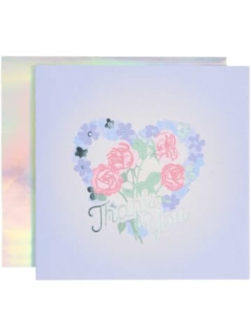 Rico Design Nonbook - Grußkarte La Vie en Rose, Thank You, 14 x 14 cm FSC MIX