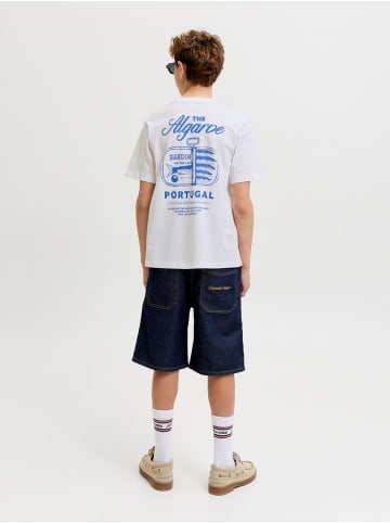 JACK & JONES Junior T-Shirt Kurzarm Jorvacation Bio-Baumwolle in bright white portugal
