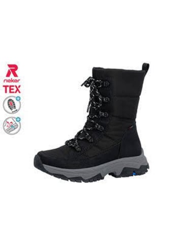 Schnürstiefelette in schwarz