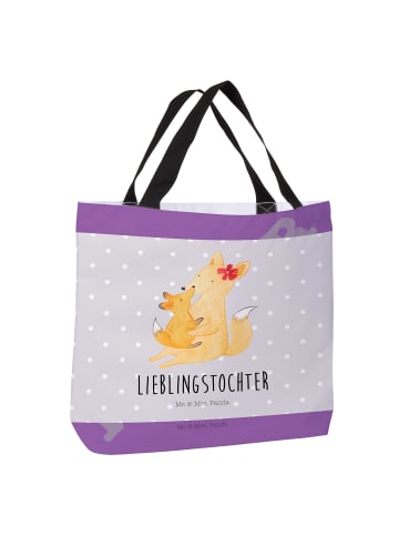 Mr. & Mrs. Panda Schultertasche Fuchs Mama mit Spruch in Grau Pastell