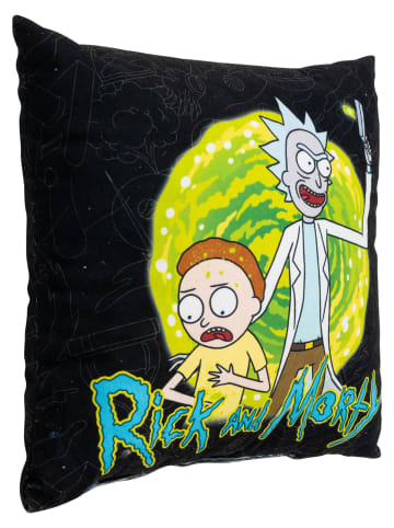 Rick and Morty Rick and Morty Kissen Sitzkissen Zierkissen Kopfkissen 30x30 cm in schwarz