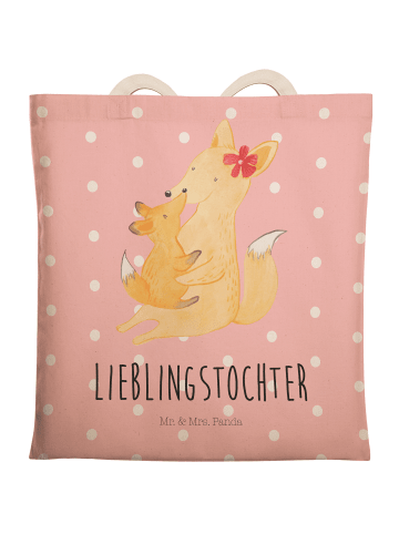 Mr. & Mrs. Panda Tasche Fuchs Mama mit Spruch in Rot Pastell