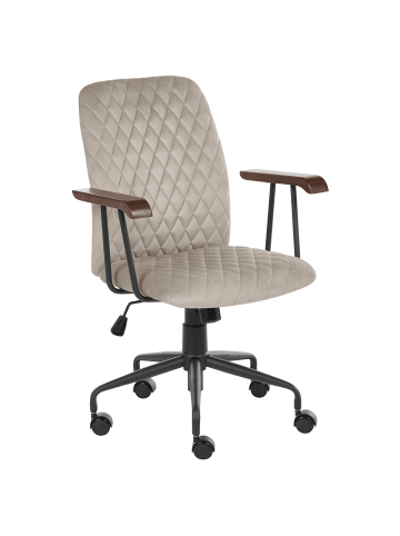 Beliani Bürostuhl VELATE in Beige/Braun/Schwarz - (W) 60 x (H) 90 x (L) 60 cm