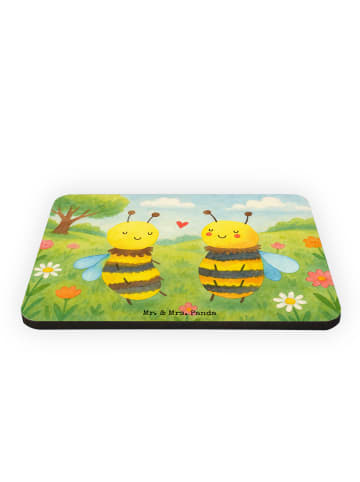 Mr. & Mrs. Panda Magnetpin Biene Verliebt Design ohne Spruch in Weiß