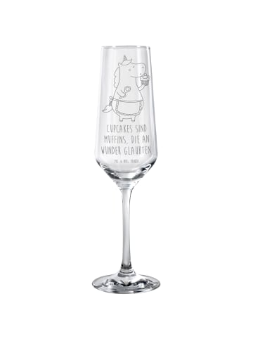 Mr. & Mrs. Panda Sektglas Einhorn Küche mit Spruch in Transparent