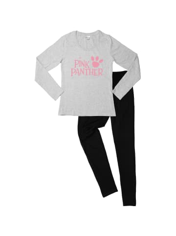 United Labels Pink Panther Schlafanzug  Langarm in schwarz/grau
