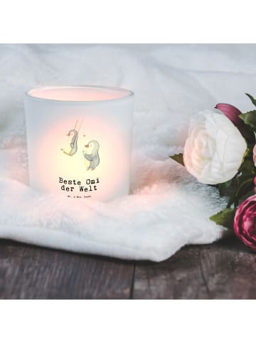 Mr. & Mrs. Panda Windlicht Pinguin Beste Omi der Welt mit Spruch in Transparent