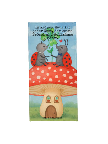 Mr. & Mrs. Panda sporthandtuch Marienkäfer Fliegenpilz Design mi... in Gelb Pastell