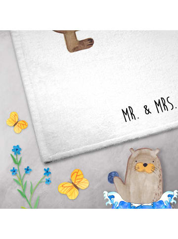 Mr. & Mrs. Panda gäste wc handtuch Bären mit Hut ohne Spruch in Weiß