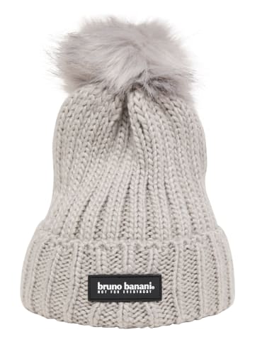 Bruno Banani Strickmütze CALDWELL in Grau / Melange