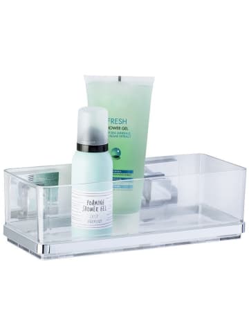 Wenko Quadro Badezimmerregal, rechteckig in Transparent, (B) 14 x (H) 9 x (L) 24,5 cm