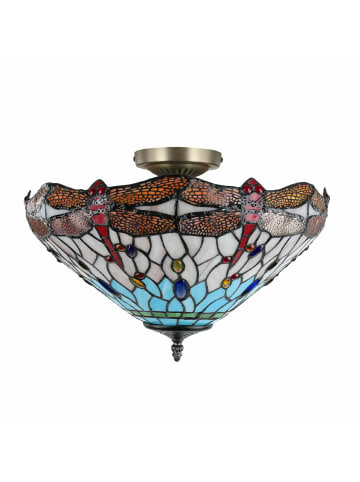 Licht-Erlebnisse Deckenlampe Ø 42 x (H)27 cm in Messing Bunt