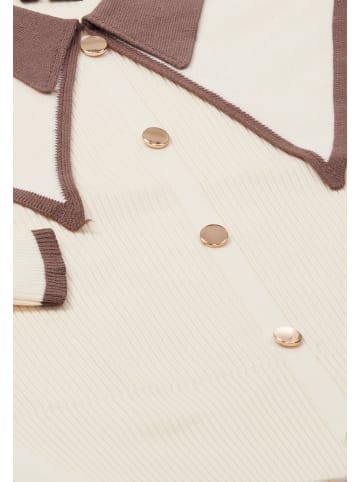NAEMI Damen Strickpullover in Wollweiss