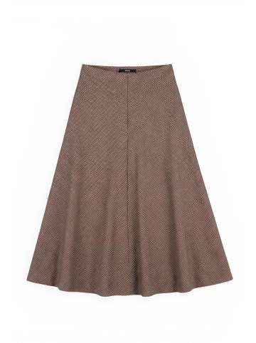 Zero  A-Linien-Rock mit Muster in Beige/Brown