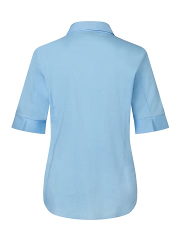 More & More klassische, taillierte Basic-Bluse in skyblue