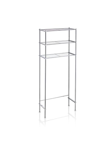 relaxdays Waschmaschinenregal in Silber - (B)67 x (H)162,5 x (T)30 cm
