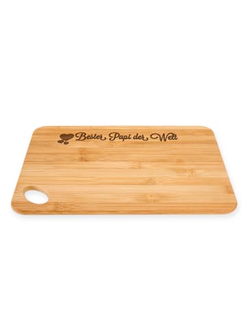 Mr. & Mrs. Panda Schneidebrett Papi mit Spruch in Braun