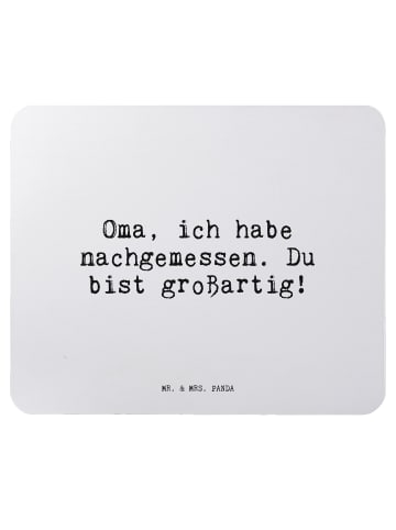 Mr. & Mrs. Panda Mousepad Oma, ich habe nachgemessen.... mit Spruch in Aquarellblau