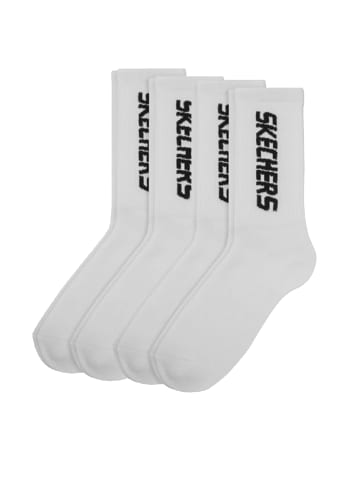 Skechers Socken Unisex Tennis Sock cushioned line 4p in White