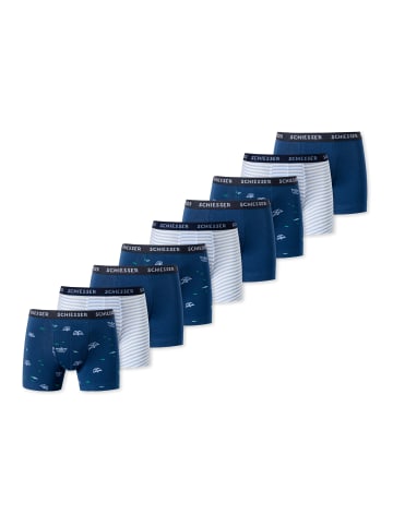 Schiesser Retro Short / Pant Teens Boys 95/5 Organic Cotton in Blau / Weiß / Dunkelblau