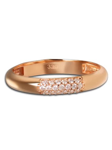 BALIA Ring Gold 333 Rosegold - 8 Karat 3 reihig Zirkonia Größe 62 (19,7)