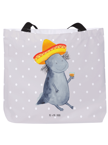 Mr. & Mrs. Panda Damen Schultertasche Axolotl Tequila ohne Spruch in Grau Pastell