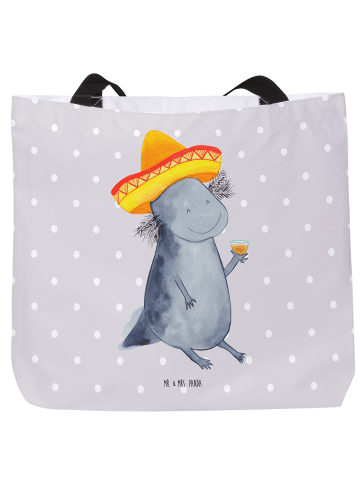 Mr. & Mrs. Panda Shopper Axolotl Tequila ohne Spruch in Grau Pastell