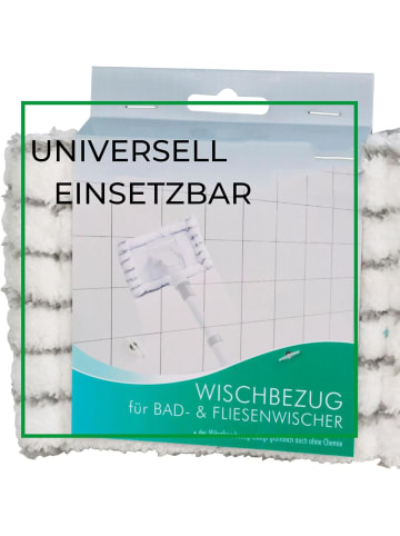 Novaliv Novaliv 4X Fliesenreiniger Bad Wand mit Teleskopstiel inkl. Mikrofaser in Silber