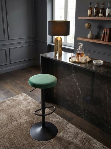KADIMA DESIGN Barhocker Samt Hocker ohne Lehne 58 - 79 cm in Grün