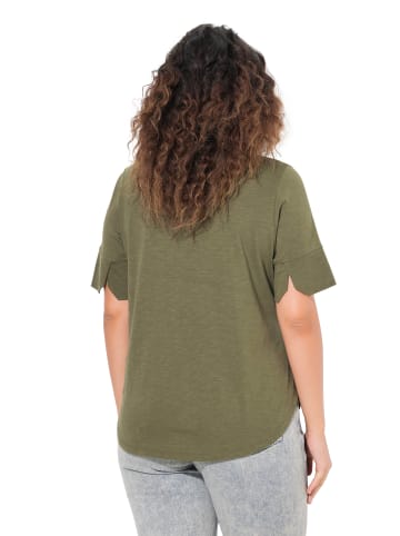 Ulla Popken Shirt in olivgrau