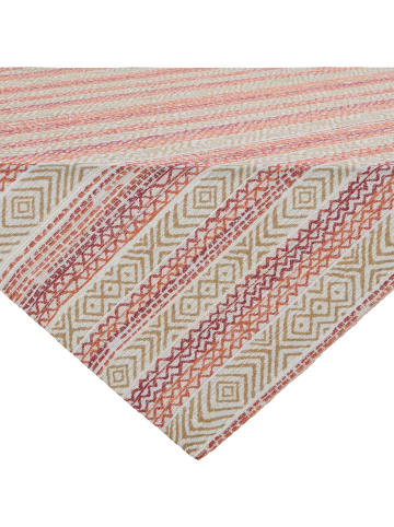 Erwin Müller Jacquard, Baumwollmischung, Gewebt Mitteldecke in rot-taupe