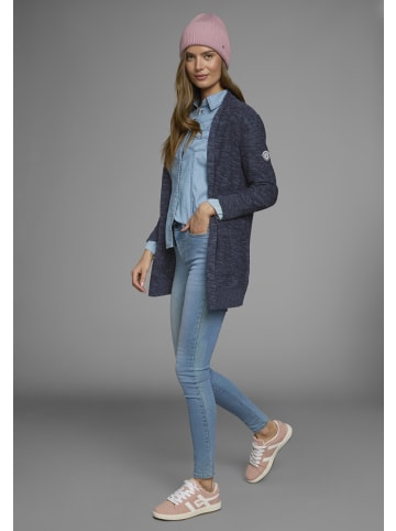 Kangaroos Strickjacke in navy-weiß-meliert