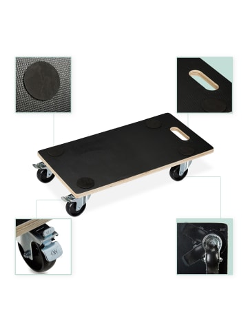 relaxdays 2x Transportroller in Schwarz