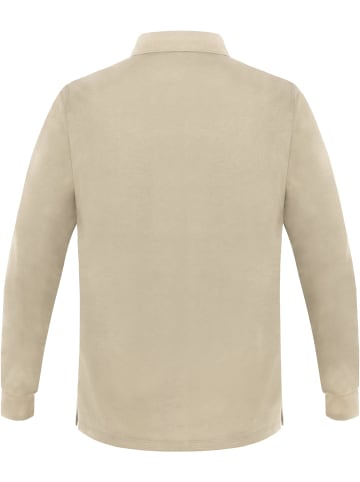 normani Herren Langarm Poloshirt Lyroe in Beige