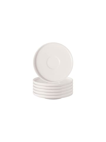Villeroy & Boch 6er Set Kaffeeuntertassen Afina ø 14,2 cm weiß in weiß