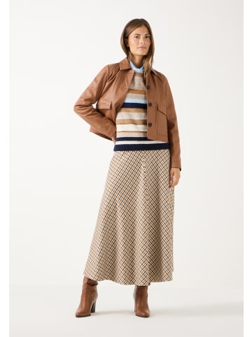 More & More edle, kurze Glattlederjacke in cinnamon