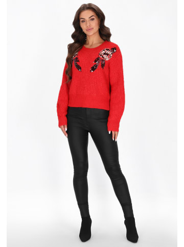 faina Women Sweater in red