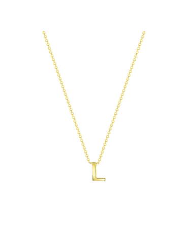 Lucardi 375 Gold Halskette "Buchstabe L" Buchstabe