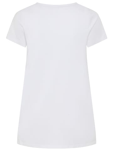 Kangaroos Longshirt in weiß, marine