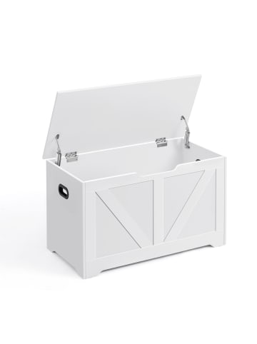 VASAGLE Sitzbank Helan-old in Weiß - (B)40 x (H)46 x (T)80 cm