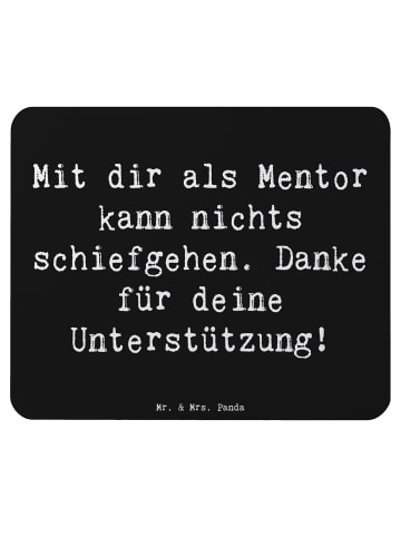 Mr. & Mrs. Panda Mousepad Spruch Beste Mentor mit Spruch in Schwarz