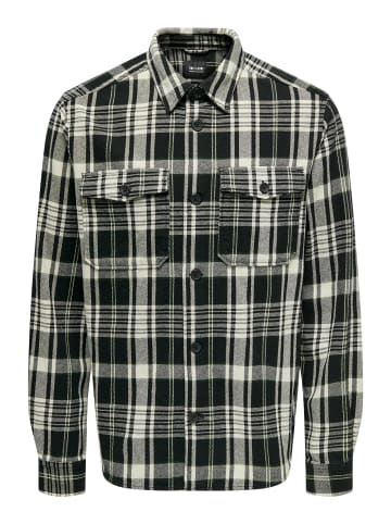 Only&Sons Shacket Hemd Kariertes Langarm Holzfäller Shirt ONSMILO in Schwarz-2