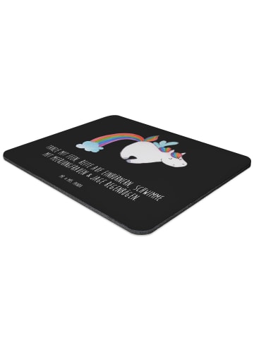 Mr. & Mrs. Panda Mouse Pad Einhorn Fliegendes Pferd mit Spruch in Schwarz